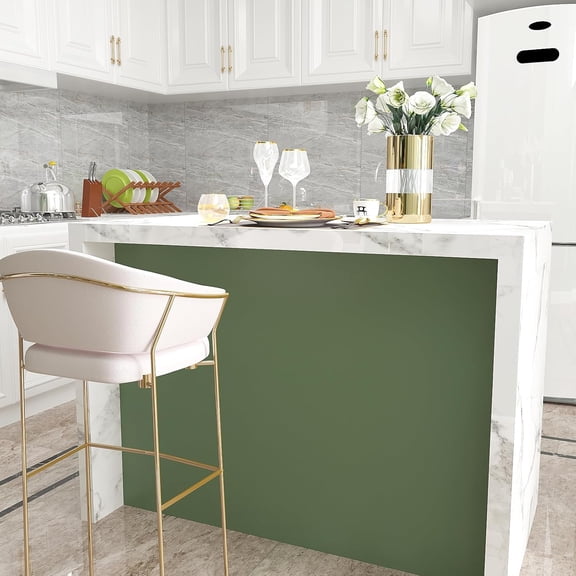 YJYASX-Matte Sage Green Peel and Stick Wallpaper 15.7''x315'' Thick Green Contact Paper Self Adhesive Decorative Removable Green Wall Paper Roll for Walls Cabinets Countertops Table Shelf Liners