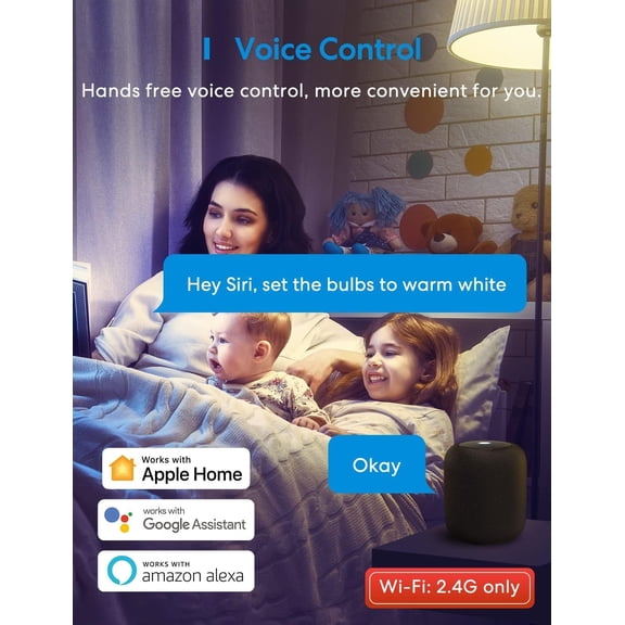 YJYASX-Meross Smart Light Bulb, BR30 Flood WiFi LED Bulbs Compatible with Apple HomeKit, Alexa, Google Assistant & SmartThings, Dimmable E26 Multicolor 2700K-6500K RGBCW, 1300 Lumens 100W Equivalent,