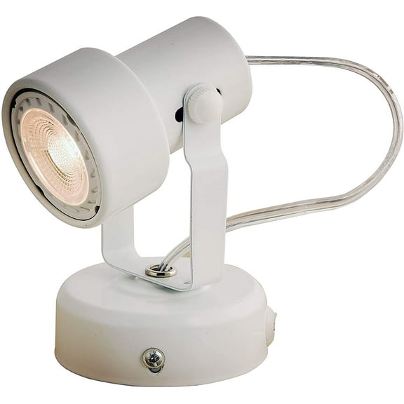 YJYASX-Multi Purpose Spotlight Desk Wall Mount Accent Lamp with Plug in Cord White Finish(Bulb not Included)