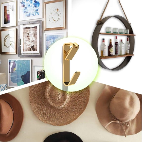 YJYASX-Picture Hangers, Picture Hooks for Hanging Pictures 30LB Frame Hooks Picture Hangers Heavy Duty Hardware Hanger Kit 50Pcs Wooden Wall Painting Hangers Hooks and Nails for Pictures