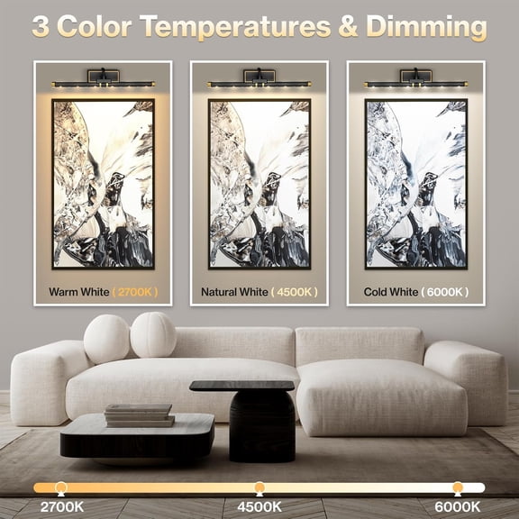 YJYASX-Picture Light, Rechargeable Battery Operated Painting Light with Remote, Dimmable Art Light for Paintings, Wireless Picture Light for Wall with Timer (Black)