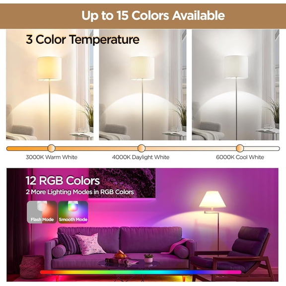 YJYASX-Rechargeable Battery Operated Light Bulb 4000mAh, Dimmable LED Bulb with Remote & Detachable Base, E26 Battery Powered Light Bulb for Non-Hardwired Lamps with 15 Colors & 3 Timer, 2 Packs