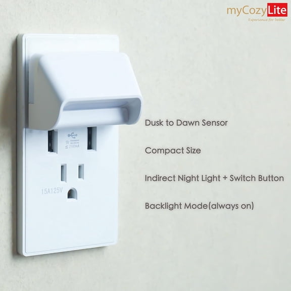 YJYASX-Red LED Night Light, Dusk to Dawn Sensor, Dual Lighting Mode, Guide Light, and Sleep Light, Switch ON OFF, Night Light Plug into Wall for Bedroom, Bathroom, Kitchen, Hallway, Stairway, 2 Pack