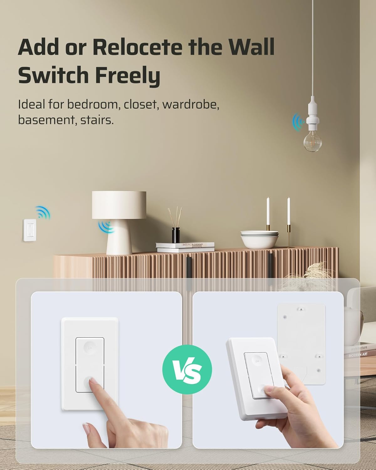 YJYASX-Remote Control Light Bulb Socket, Wireless Light Switch for Pull ...