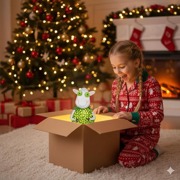 YJYASX-Solar Lanterns for Outside Hanging with Warm LED Lights Sheep Metal Yard Decorations Outdoor Unique Gift for Patio Garden Decor