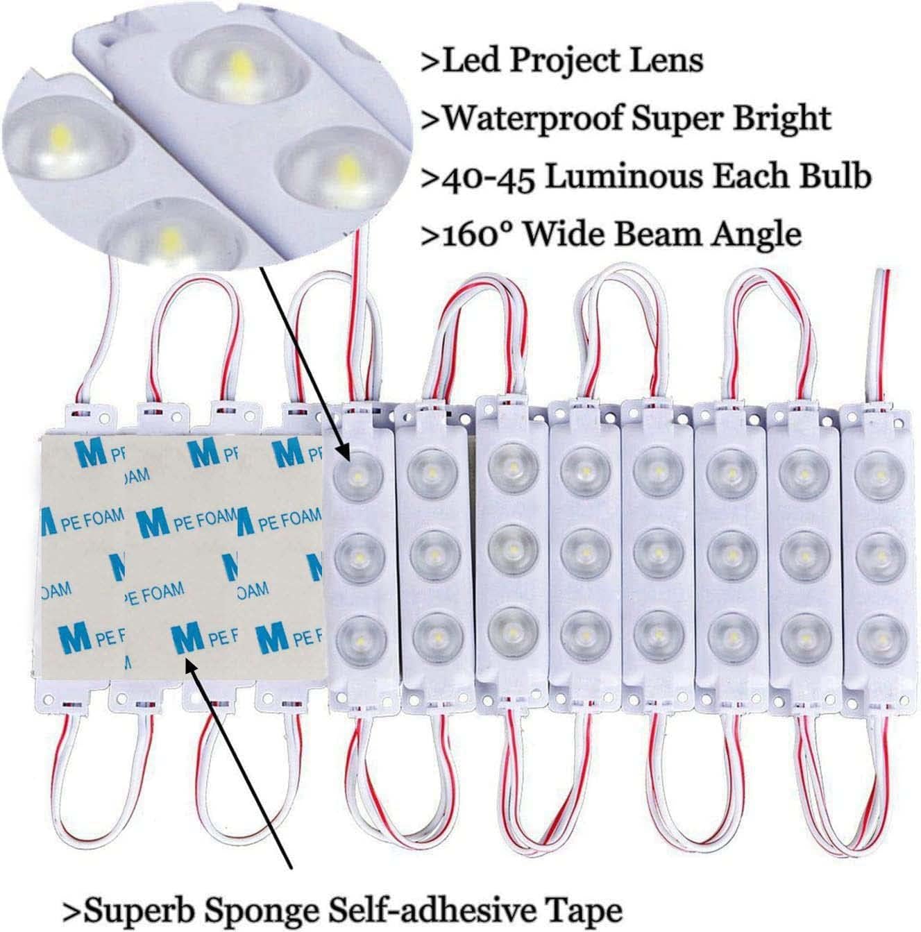 Store Projection Lights YJYASX-Store Showcase LED Lights 60 Leds 12V 40LM/chip Waterproof White ...