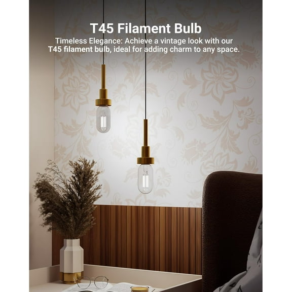 YJYASX-Sunco 6 Pack T45 Edison Bulbs, E26 LED Bulb 60 Watt Equivalent, Filament Vintage Light Bulbs, Clear Decorative Tubular Light Bulb, 7W, 5000K Daylight, Dimmable, 700 LM, Medium Base, Wet Rated