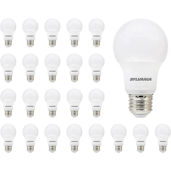 YJYASX-Sylvania LED A19 Light Bulb, 60W Equivalent, Efficient 8.5, 10 Year, W, 5000K, 800 Lumens, Frosted, Daylight (74766) (Pack of 1, 24 Count Total)