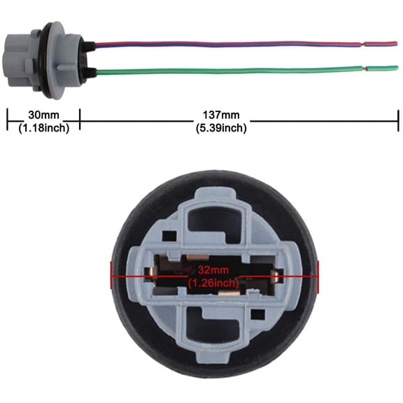YJYASX-Winka 7440 7443 T20 Plugs Sockets Extension Wire Harness For Turn Signal Reverse Light Bulbs Socket