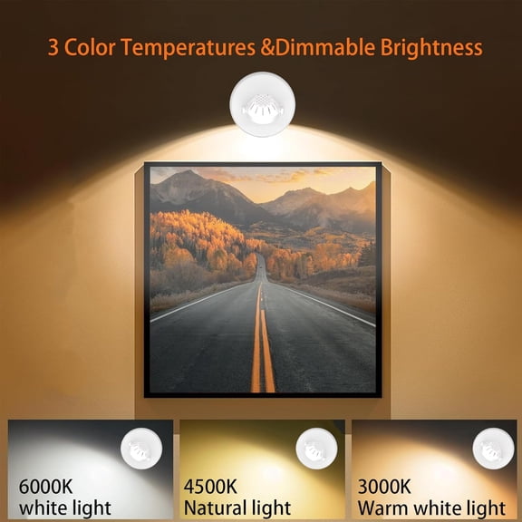 YJYASX-Wireless LED Spotlight Indoor, Rechargeable Uplighting with Remote Dimmable, Tree Spotlight Battery Powered Ceiling for Artwork Picture Painting Plant, 2Pack