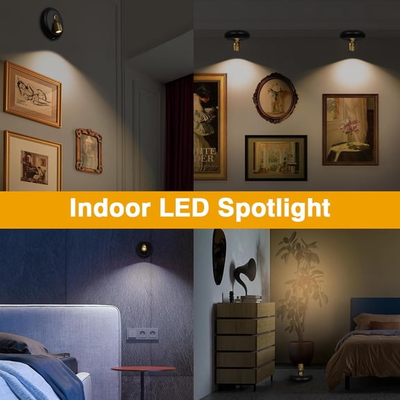 YJYASX-Wireless Spotlight Indoor,Battery Operated Wall Accent Lighting,LED Puck Lights with Remote,Plants Lighting/Uplight,Stick on Display Wall Sconce for Picture Painting Artwork Portrait Closet Ho