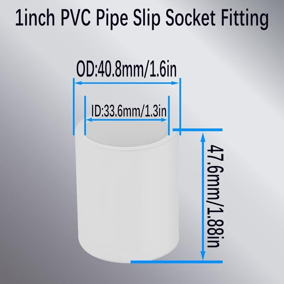 Half Inch Pvc Socket YJYCSAH-10Pcs White PVC Coupling, 1inch Sch40 PVC Pipe Coupling Adapter ...