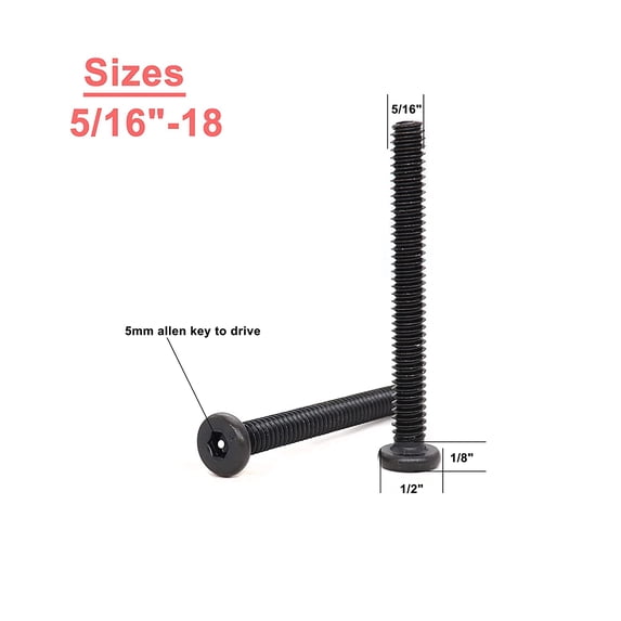 50 Viti A Testa Cilindrica Con Esagono Incassato 5/16-18 X 3/4'' In Acciaio Inox 18-8 - Fastenere