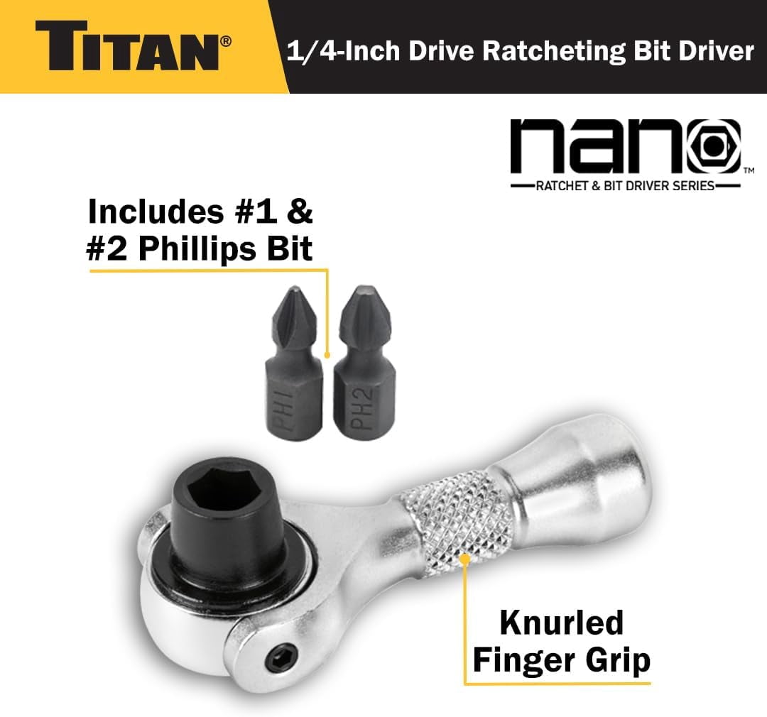 YJYCSAH-11331 1/4-Inch Drive x 2-1/4-Inch 90-Tooth Swivel Head Nano ...
