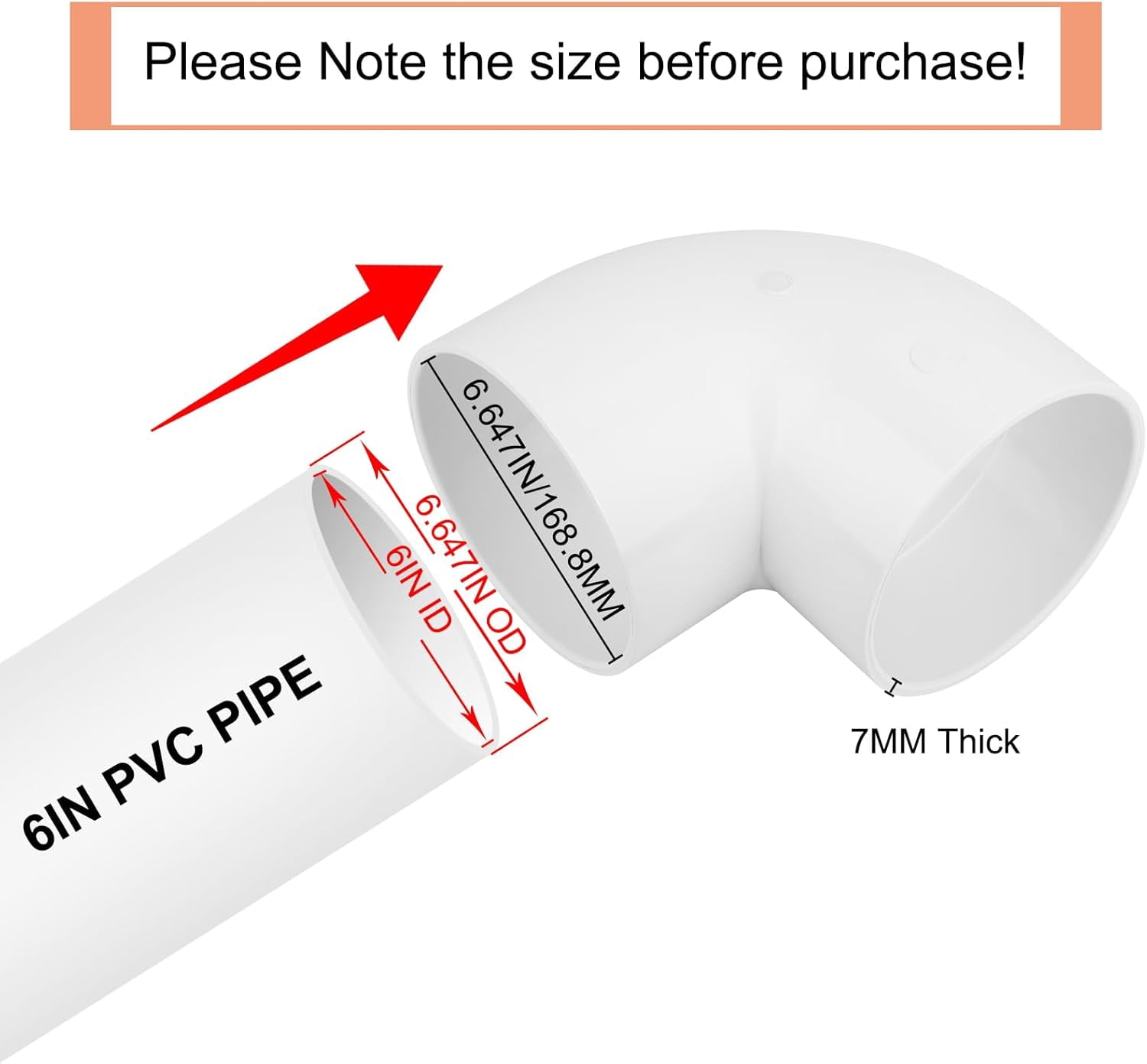 YJYCSAH-6 Inch 90 Degree Right Angle PVC Pipe Fitting, Furniture Grade ...