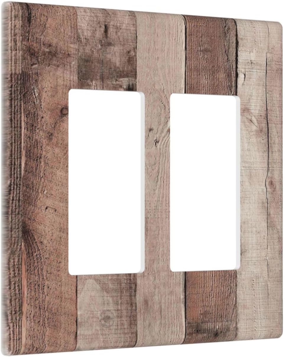 Small Ree Switch Cover YJYCSAH-Light Switch Cover Rustic Barn wood Westen country Retro Wooden ...