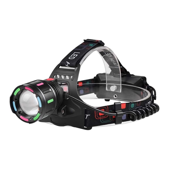 YJYGSQ 30W Telescopic Headlight with 4 Gears & USB Charging | Adjustable Focus & Night Light Feature