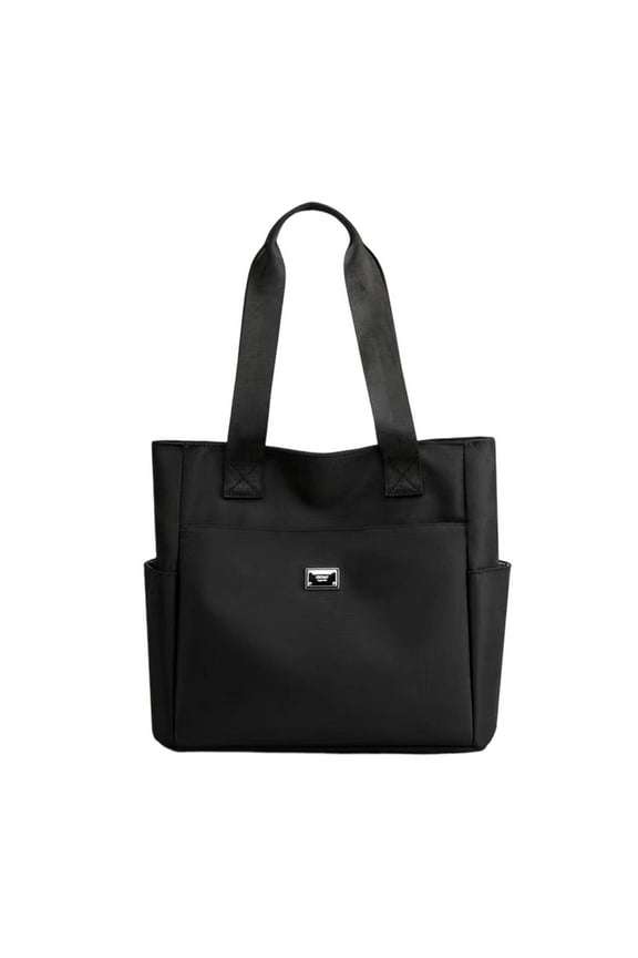 Large Capacity Tote Bag for Women - Waterproof Nylon Work & Travel Shoulder Bag | A4 Size Laptop Tote with Zipper Compartment | Lightweight Durable Handbag for Office & College