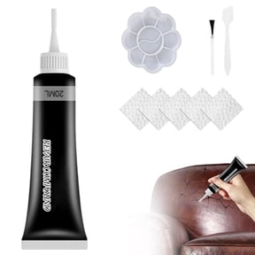 YJYGSQ Leather Repair Kit for Car Seats, Sofa & Bags - Professional Scratch & Rip Filler Cream (20ml) with Tools | Restores Scuffs, Cracks & Fading | Includes Brush, Scraper & Color Matching Papers