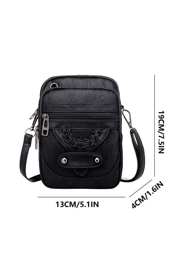 Retro Shoulder Bag Mini Small Multi-Compartment Cell Phone Bag, Women's Stylish Crossbody Purse for Large Screen Phones, Coin Purse, and Daily Essentials Storage