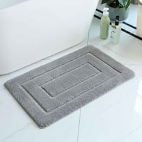 YJYGSQ Soft and Absorbent Microfiber Bathroom Rugs, 24” x 16” Non-Slip Hairy Bath Carpet, Machine Washable Bath Mats for Bathroom Floor, Shower, and Tub Areas