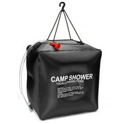 YJYGSQ Solar Heating Camping Shower Bag, 10 Gal, Removable Hose, Portable for Outdoor Activities