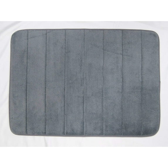 YK Decor Dark Color 24 Bath Rug Mat Ship from US Gray