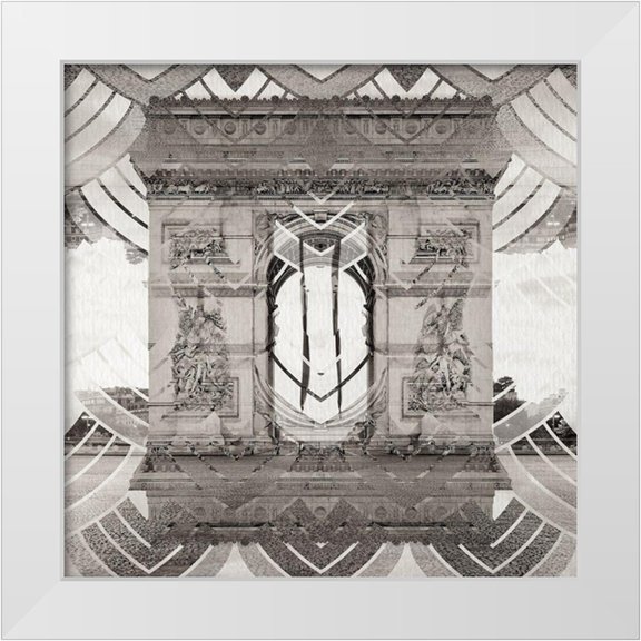 YK Studios  12x12 White Modern Wood Framed Museum Art Print Titled - Triumphal Arch