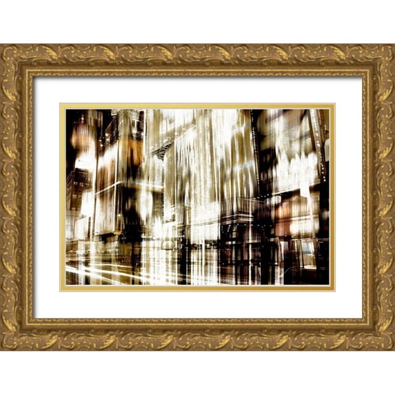 YK Studios 24x17 Gold Ornate Wood Framed with Double Matting Museum Art Print Titled - Intentions I