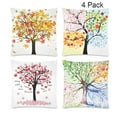 thumbnail image 1 of YKCG 4 Pack Tree of Life Pillowcase Pillow Cover 18x18 Twin Sides, Four Season Tree Zippered Throw Cushion Pillow Case Cover Shams Decorative, 1 of 3