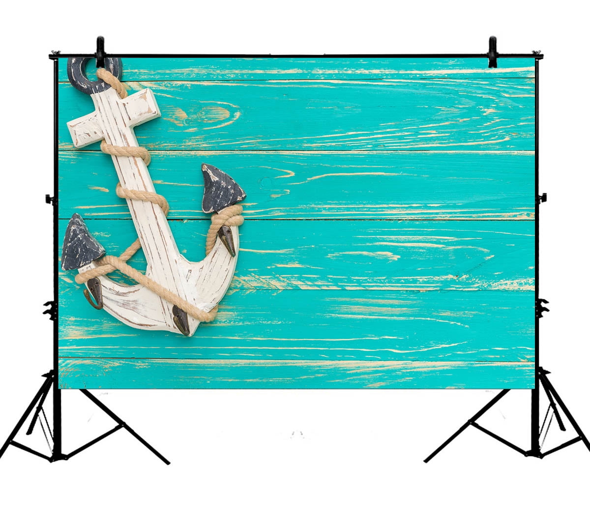 Backing Props YKCG 7x5ft Anchor on Vintage Wooden Photography Backdrops Polyester ...