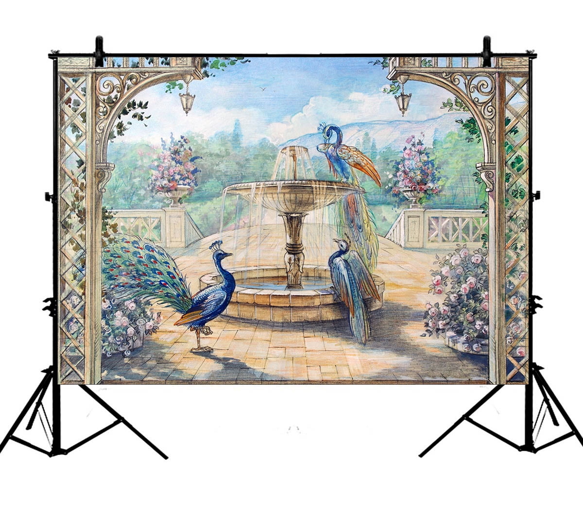 10x8ft Castle Backdrop - Princess Birthday Party Decor Photo Background For Girls