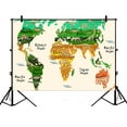 thumbnail image 1 of YKCG 7x5ft World Map Dinosaurs Photography Backdrops Polyester Photography Props Studio Photo Booth Props, 1 of 3