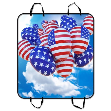 YKCG Balloon American Flag Pet Seat Cover Car Seat Cover for Pets Cargo Mats and Hammocks for Cars Trucks and SUVs 54x60 inches