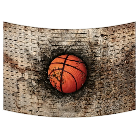 YKCG Brick Wall Basketball Sports Vintage Wall Hanging Tapestry Wall Art 90x60 inches