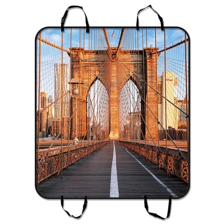 YKCG Brooklyn Bridge, New York Sunrise Pet Seat Cover Car Seat Cover for Pets Cargo Mats and Hammocks for Cars Trucks and SUVs 54x60 inches