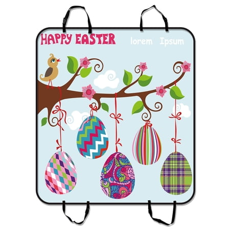 YKCG Easter Eggs Hang on Branches Birds on Tree Branch Pet Seat Cover Car Seat Cover for Pets Cargo Mats and Hammocks for Cars Trucks and SUVs 54x60 inches