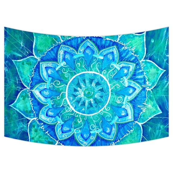 YKCG Ethinic Mandala Tribal Psychedelic Round Mandala Wall Hanging Tapestry Wall Art 90x60 inches