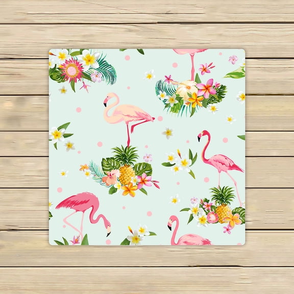 YKCG Flamingo Bird Palm Leaves Tropical Flower Pineapples Hand Towel Beach Towels Bath Shower Towel Bath Wrap For Home Outdoor Travel Use 13x13 inches