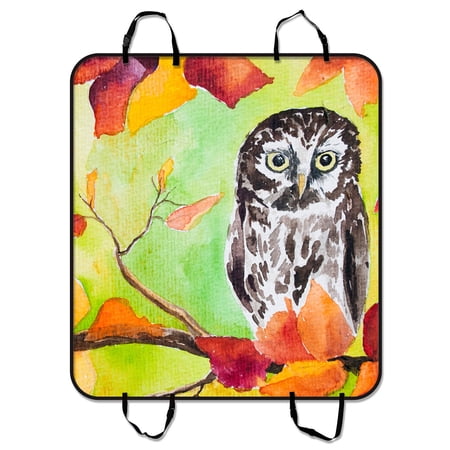 YKCG Funny Owl Bird Autumn Forest Maple Pet Seat Cover Car Seat Cover for Pets Cargo Mats and Hammocks for Cars Trucks and SUVs 54x60 inches