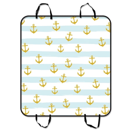 YKCG Gold Glit Nautical Anchors Pet Seat Cover Car Seat Cover for Pets Cargo Mats and Hammocks for Cars Trucks and SUVs 54x60 inches