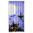 thumbnail image 1 of YKCG Halloween Pumpkin Scarecrows Starry Night Black Trees Waterproof Fabric Bathroom Shower Curtain 36x72 inches, 1 of 4