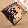thumbnail image 1 of YKCG Happy Halloween Funny Ghost Fantasy Castle Black Tree Seat Cushion Chair Cushion Floor Cushion Twin Sides 16x16 inches, 1 of 3
