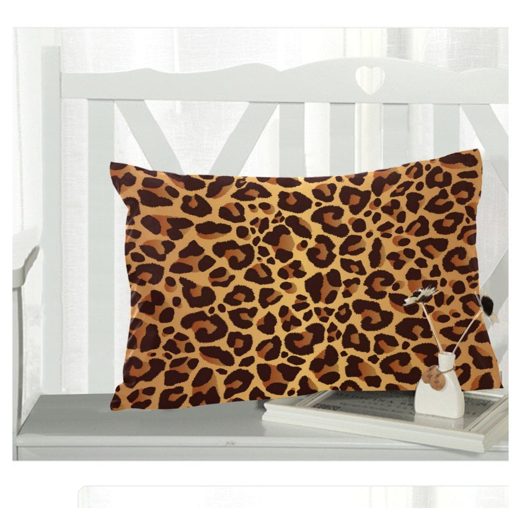 YKCG Leopard Print Home Decor, Animal Skin Soft Pillowcase 20 x 26