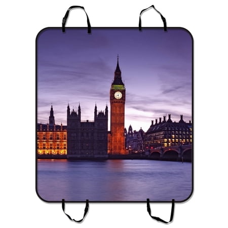 YKCG London Cityscape Big Ben Pet Seat Cover Car Seat Cover for Pets Cargo Mats and Hammocks for Cars Trucks and SUVs 54x60 inches