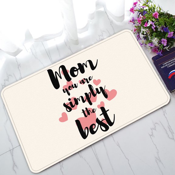 YKCG Love Quote Happy Mother's Day Doormat Indoor/Outdoor/Bathroom Doormat 30x18 inches
