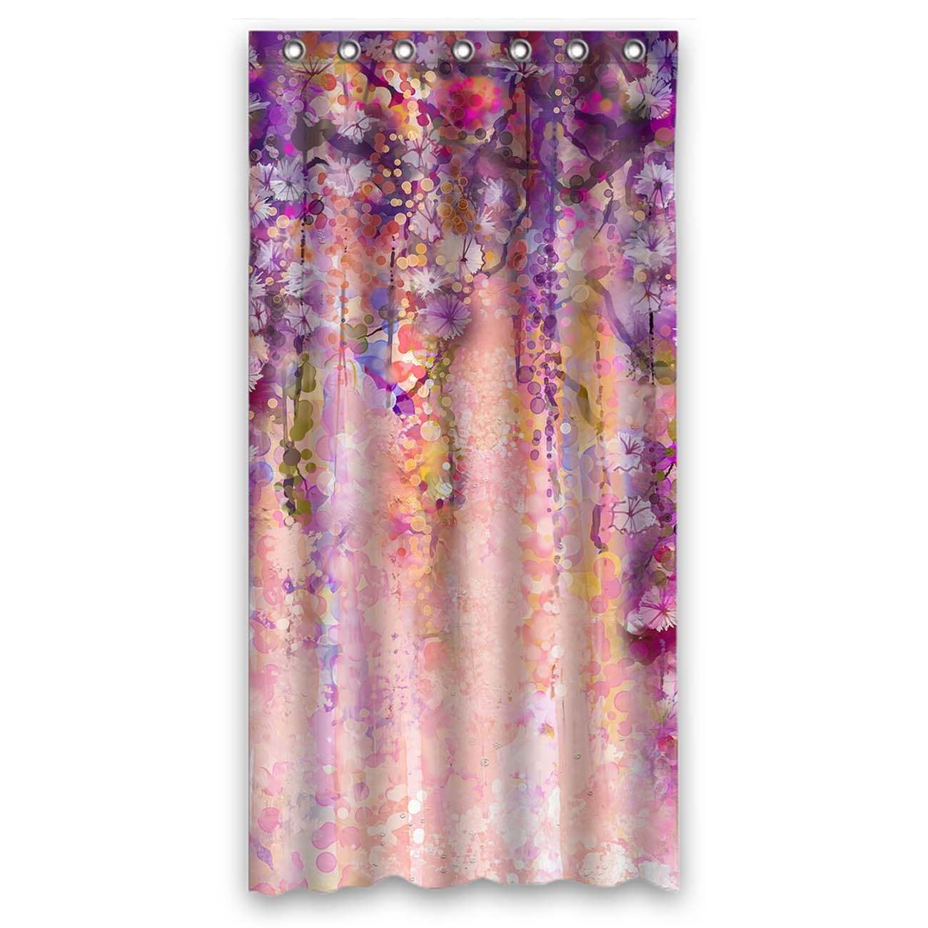 Ykcg Spring Floral Purple Wisteria Flowers Tree Waterproof Fabric Bathroom Shower Curtain 36x72 2636