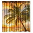 thumbnail image 1 of YKCG Sunset Landscape Nautical Beach Tropical Palm Tree Waterproof Fabric Bathroom Shower Curtain 66x72 inches, 1 of 4
