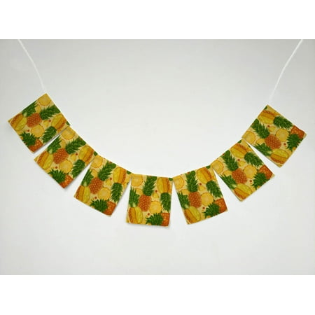 YKCG Tropical Fruit Pineapples Banner Bunting Garland Flag Sign for Home Family Party Decoration