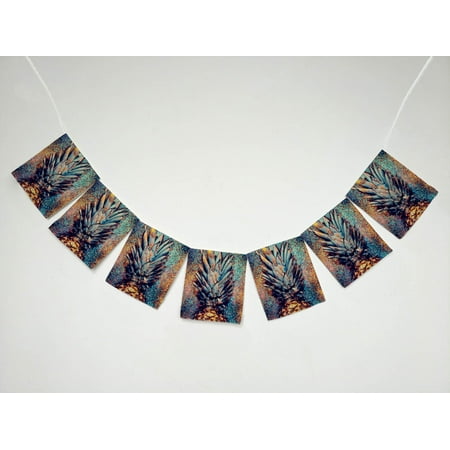 YKCG Tropical Fruit Pineapples Banner Bunting Garland Flag Sign for Home Family Party Decoration